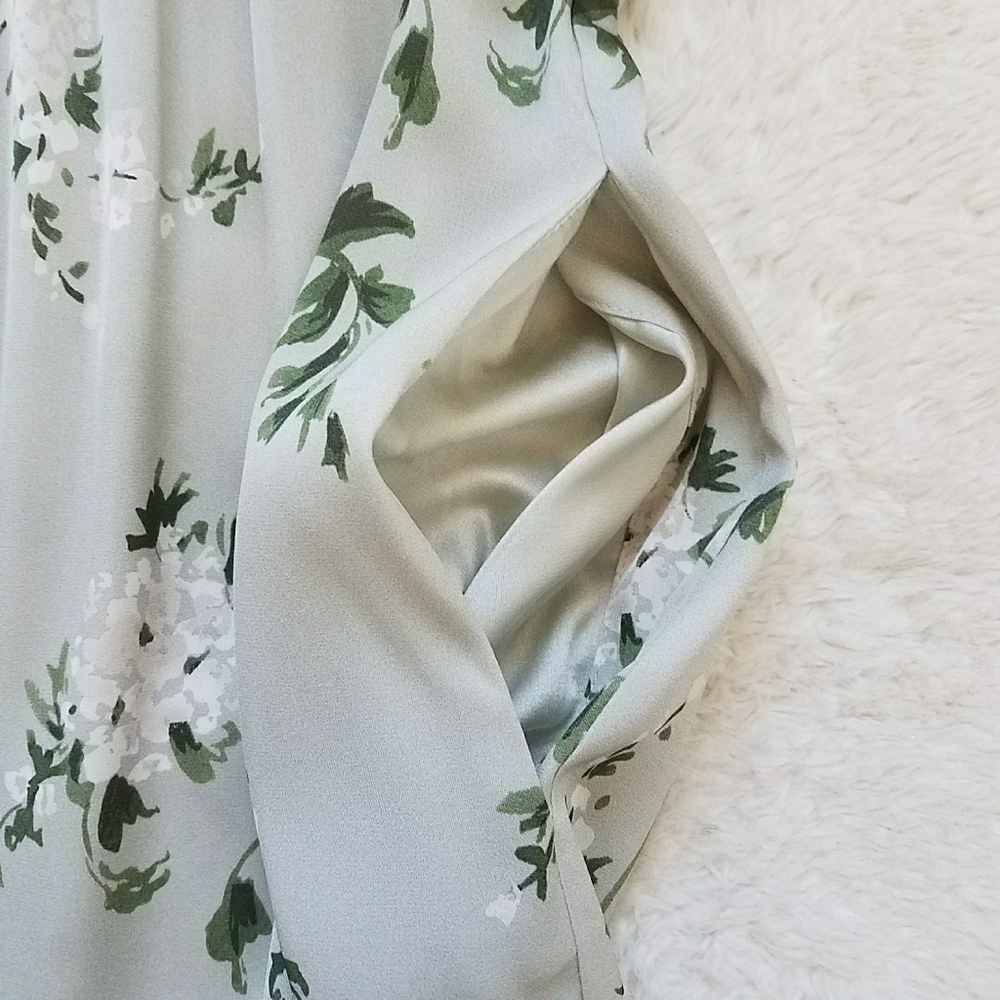 QUINCE Floral Silk Blend Tiered Maxi Dress in Jasmine Vines - Picture 8 of 11